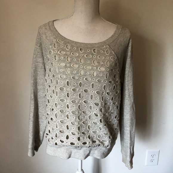 J. Crew Tops - J.CREW 100% Silk Lining Gray Cotton Shirt Sz Large